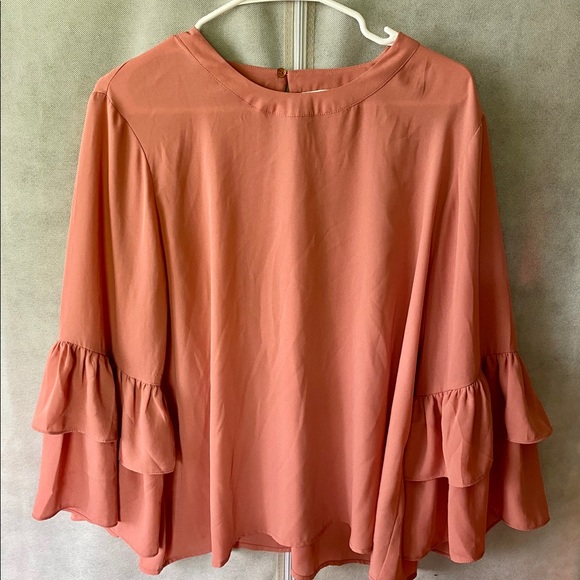 Violet + Claire layered bell sleeve blouse - Picture 2 of 7